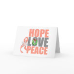 Christmas Holiday Hope Love Peace Uterine Cancer cards