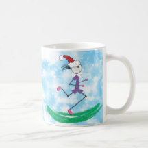 Christmas Holiday Lady Runner Mug
