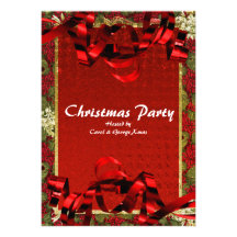 Christmas holiday party elegant office invites