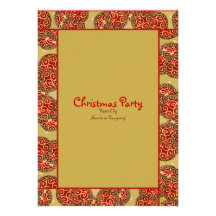 Christmas holiday party festive tree ornaments invite