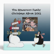 Christmas Holiday Photo Album Scrapbook, 2" Vinyl Binders