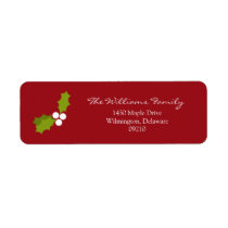 Christmas Holiday Return Address Labels labels