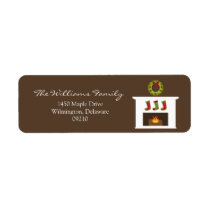 Christmas Holiday Return Address Labels labels