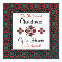 Christmas Holiday Season Open House Invitations