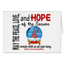 Christmas Holiday Snow Globe 1 AIDS Greeting Cards