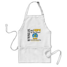 Christmas Holiday Snow Globe 1 Childhood Cancer Apron