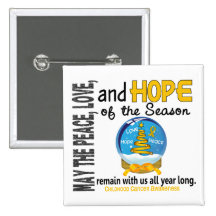Christmas Holiday Snow Globe 1 Childhood Cancer Pins