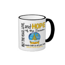 Christmas Holiday Snow Globe 1 Childhood Cancer Mug