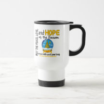 Christmas Holiday Snow Globe 1 Childhood Cancer Coffee Mug