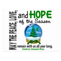 Christmas Holiday Snow Globe 1 Darfur Post Cards
