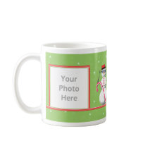 Christmas Holiday Snowman 2-Photo Frame Mugs
