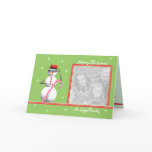 Christmas Holiday Snowman (photo frame) cards
