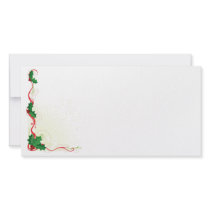 Christmas Holly Border Personalized Photo Card