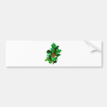 Christmas Holly Bumper Sticker