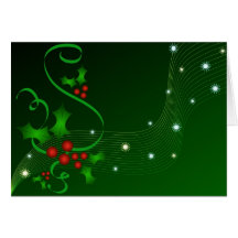 Christmas holly - Card