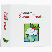 Christmas Holly Cupcake Avery Binder