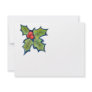 Christmas Holly Leaves, Red Berries Invitations