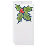 Christmas Holly Leaves, Red Berries rack cards
