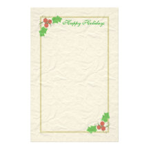 Christmas Holly Stationery