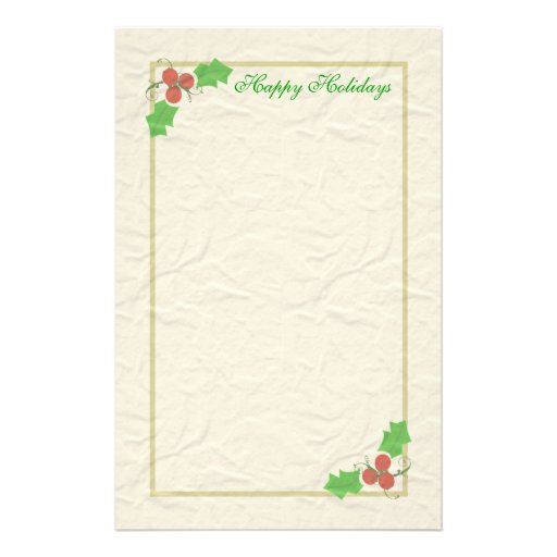Christmas Holly Stationery