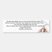 Christmas Hope Bumper Sticker