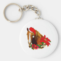 Christmas Horse Keychain