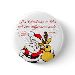 Christmas Humor: Stop Fighting & Reconcile Funny Button