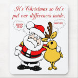 Christmas Humor: Stop Fighting & Reconcile Funny Mousepad