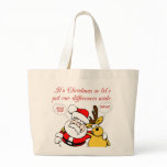 Christmas Humour: Stop Fighting & Reconcile Funny Tote Bag
