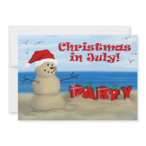 Christmas in July Party invitations