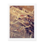 christmas in newsprint postcards