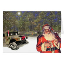 Christmas in the field. greeting card