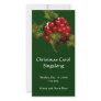 CHRISTMAS INVITATION: Holly Berries: Original Art Photo Card