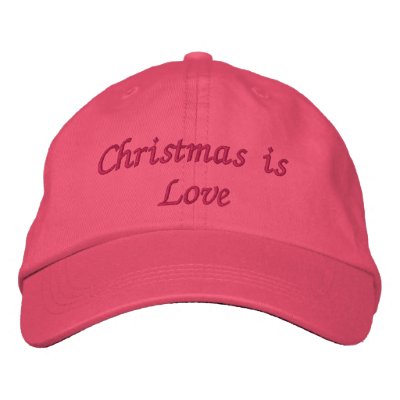 Christmas is Love Embroidered Hat by Gandhali