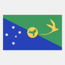 Christmas Island. Commonwealth of Australia Rectangular Stickers