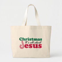 Christmas - It's all about Jesus Canvas Bags