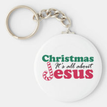 Christmas - It's all about Jesus Keychain
