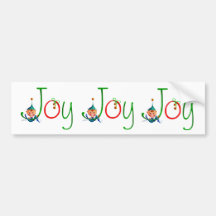 CHRISTMAS JOY by SHARON SHARPE Bumper Sticker