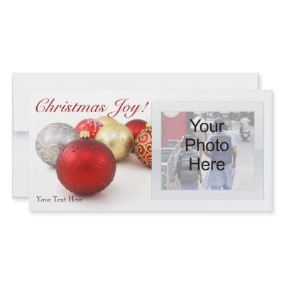 Christmas Joy Customizable Photo Cards by cutencomfy