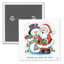 Christmas Joy Warms The Heart Buttons