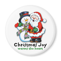 Christmas joy warms the heart magnets