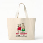 Christmas Just Married Tote Bags