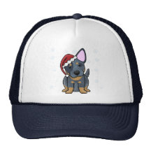 Christmas Kawaii Blue Heeler Trucker Hats