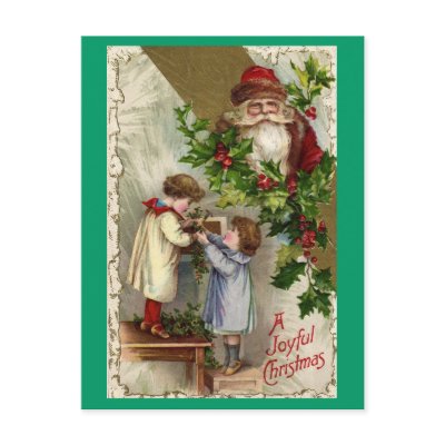 Christmas Kiddies Joyful Postcard by kimmyklassickorner