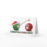 Christmas Kiss Shot greeting card
