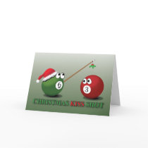 Christmas Kiss Shot greeting card