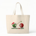 Christmas Kiss Shot tote Canvas Bags