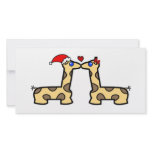 Christmas Kissing Giraffes photo cards