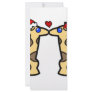 Christmas Kissing Giraffes Personalized Rack Card