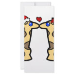 Christmas Kissing Giraffes rack cards